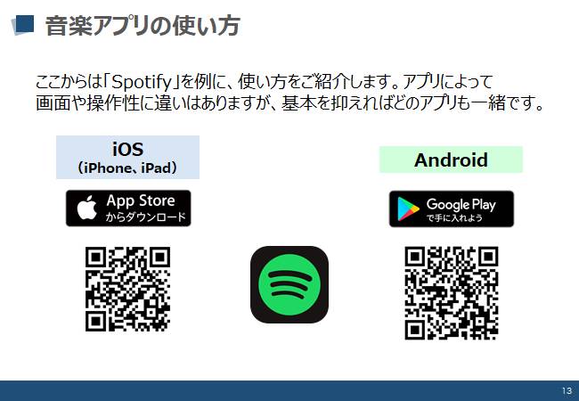 音楽アプリの使い方：Spotify（スポティファイ）