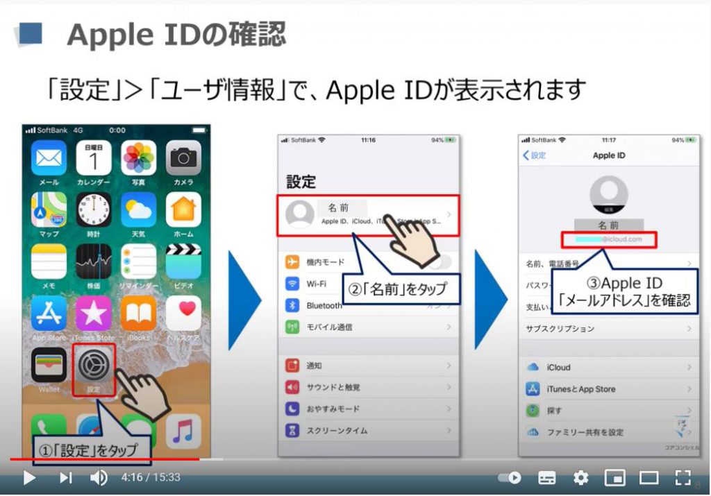Apple IDの確認方法