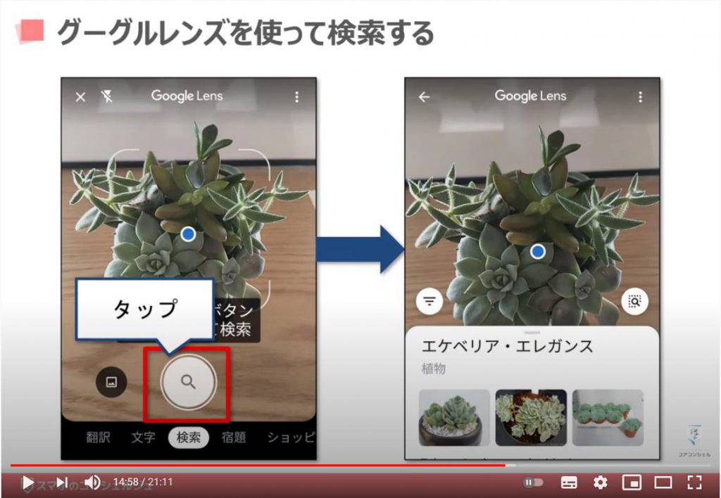 Google（グーグル）アプリの使い方：画像検索（グーグルレンズ）