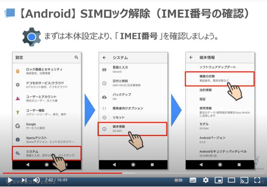 LINEMO（ラインモ）の乗換え方法：Android端末のSIMロック解除方法について