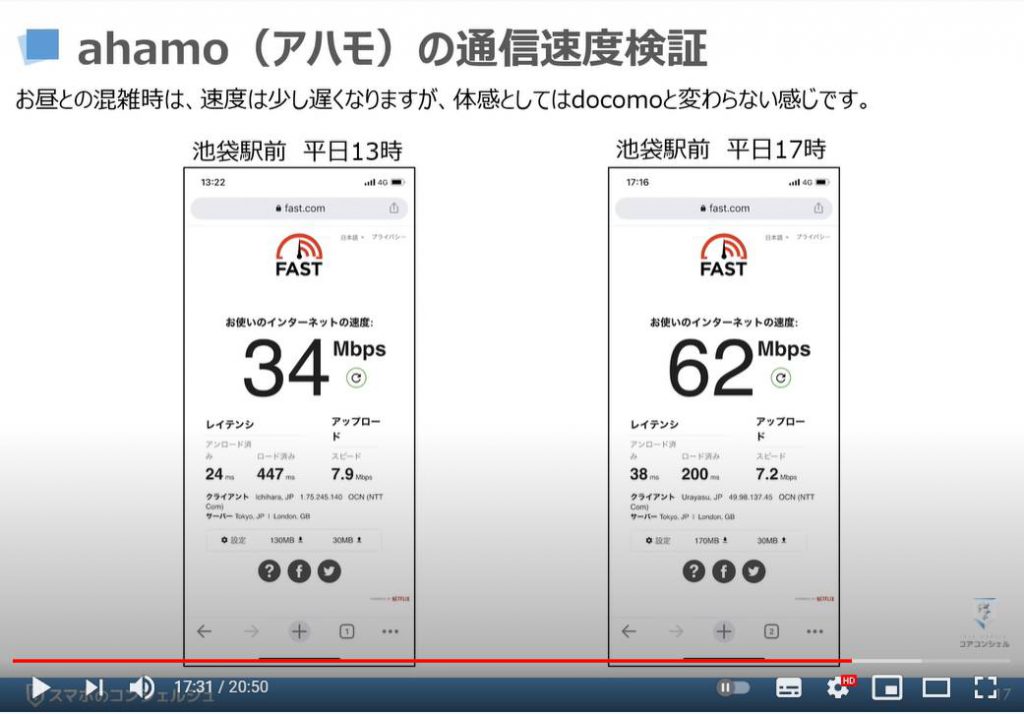 ahamo（アハモ）アプリの使い方｜料金プランの変更及び解約方法｜1Mbpsで出来る事：ahamo（アハモ）の通信速度検証