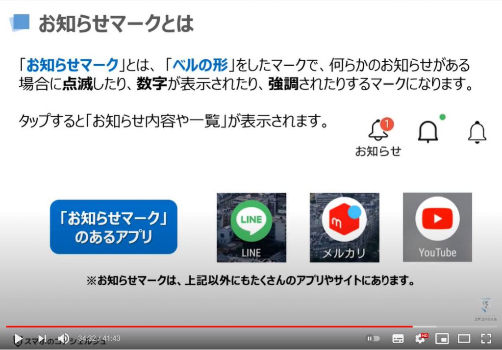 スマホのマーク（記号・アイコン）の掲載箇所｜意味｜使い方：お知らせマークとは