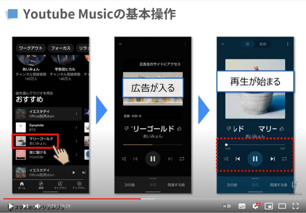 YouTube Musicの使い方：SYouTube Musicの基本操作