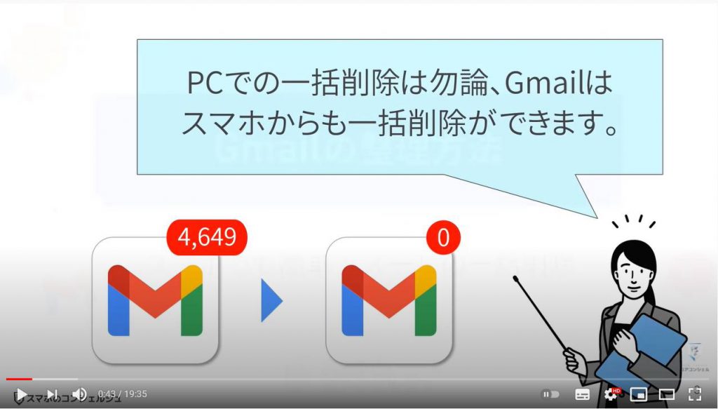 Gmailの一括削除
