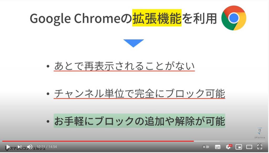 興味がない動画やチャンネルを非表示にする方法非表示に：パソコンで該当チャンネルを完全に非表示にする（Chromeの拡張機能を利用する）