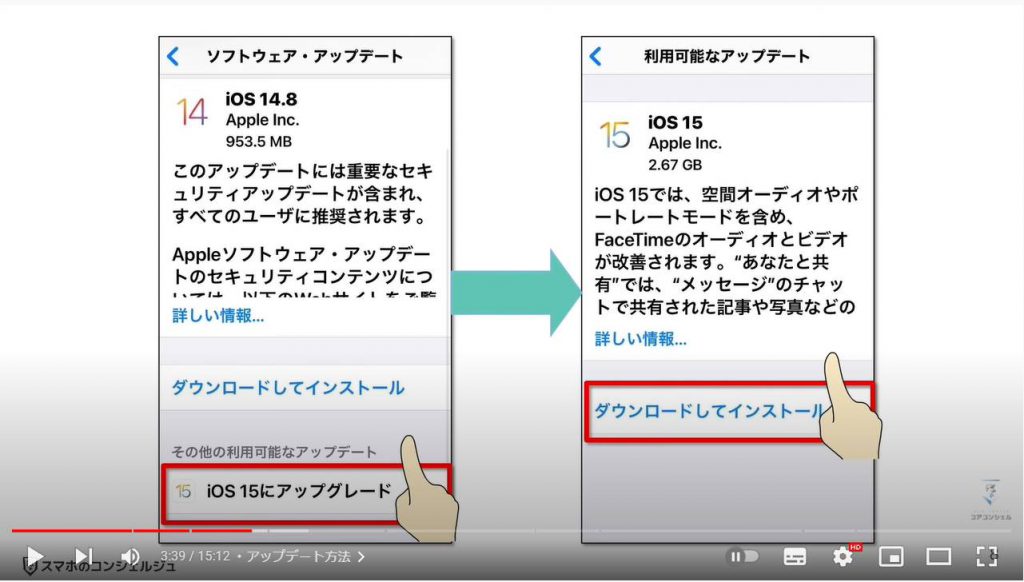 iOS15のバージョンアップと強化ポイント：iOS15へのアップデート方法