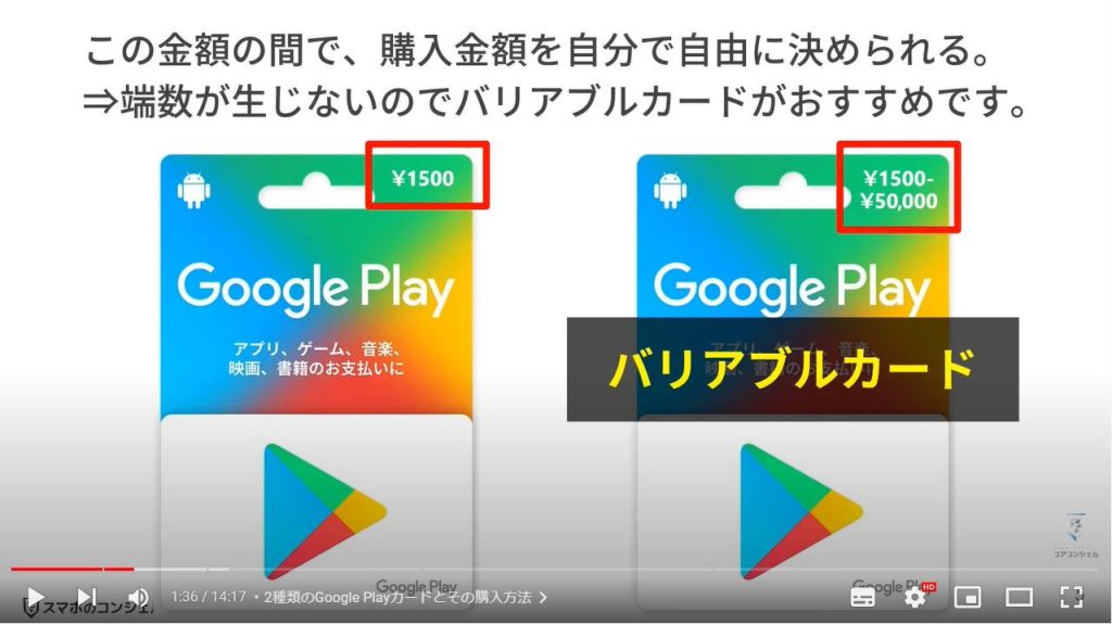 Google Playギフトカードの使い方（支払えるものと支払いえないもの）：2種類のGoogle Playカードとその購入方法