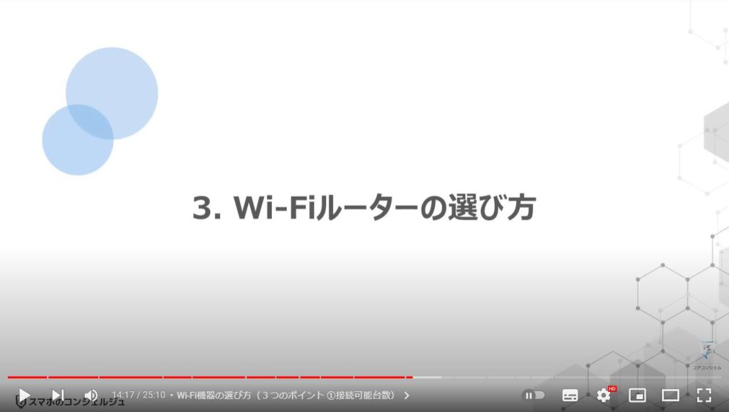 Wi-Fiの基本【回線の種類・Wi-Fiルータの選び方等】：Wi-Fiルーターの選び方