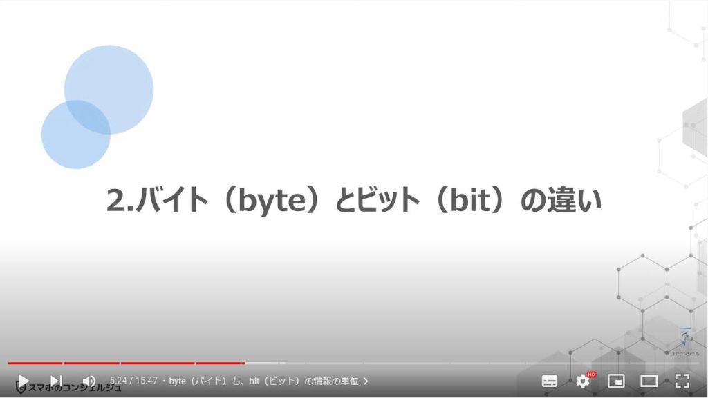 重要な情報と通信速度の単位：バイト（byte）とビット（bit）の違い