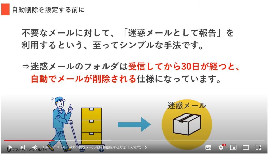 不要なメールを自動削除する方法（Gmail）：Gmailの不要なメールを自動削除する方法【スマホ】