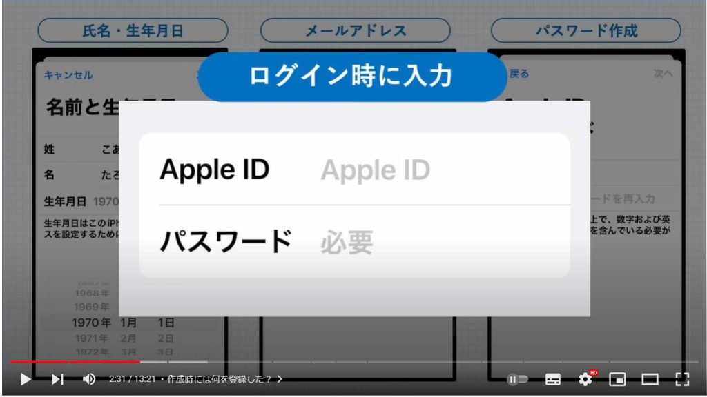 Apple IDとは：作成時には何を登録した？