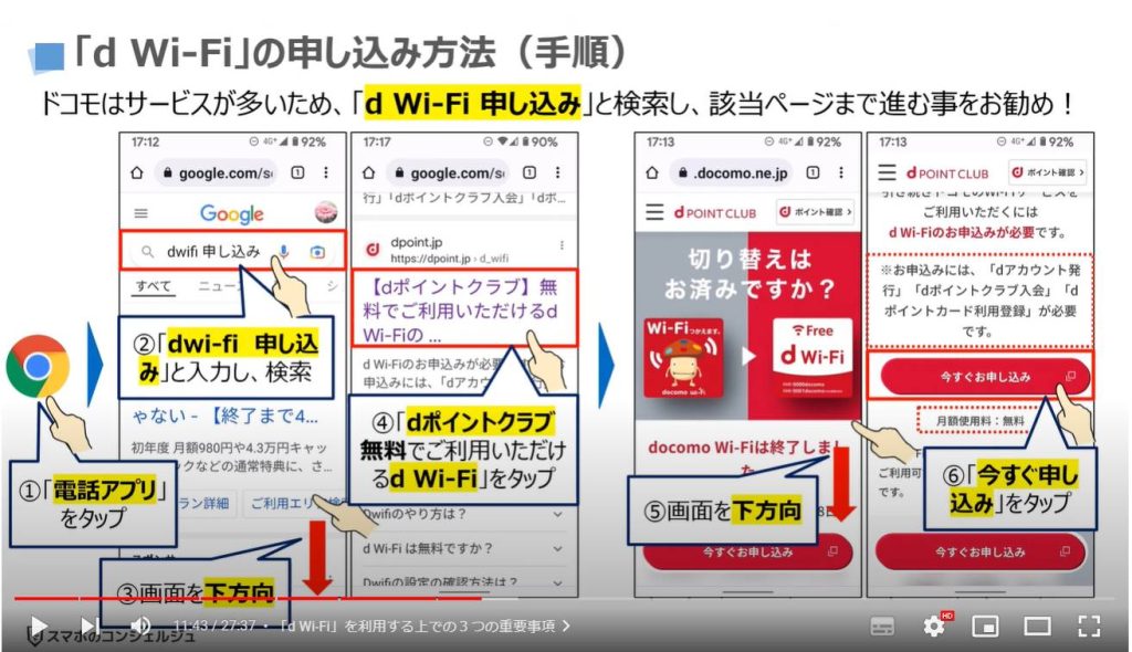 「d Wi-Fi」のメリットと使い方：「d Wi-Fi」の申込方法（手順）