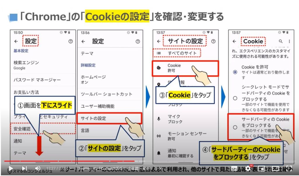 Chromeの最初にすべき正しい設定4選：「Chrome」の「Cookieの設定」を確認・変更する