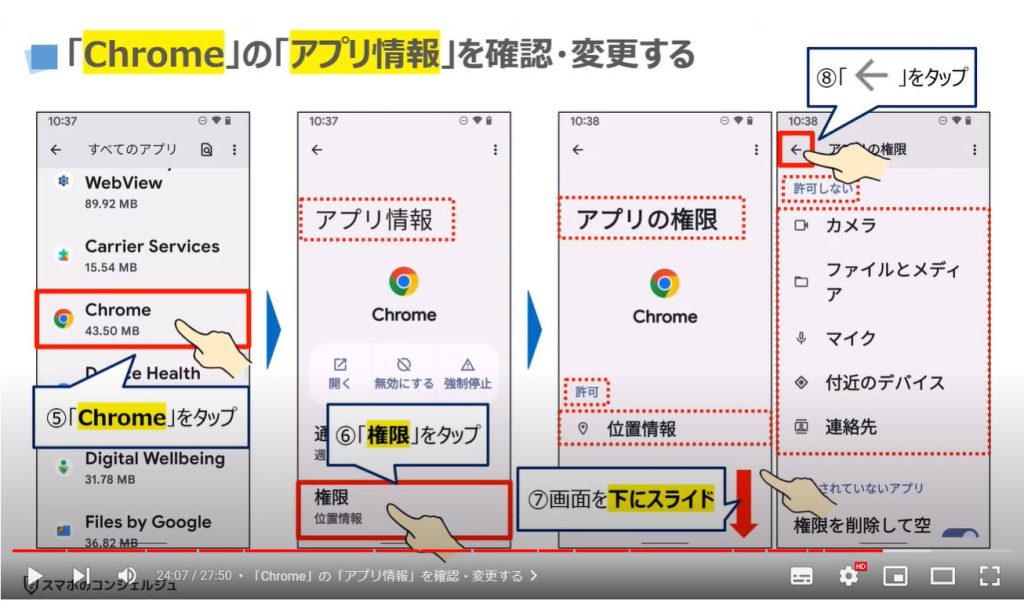 Chromeの最初にすべき正しい設定4選：「Chrome」の「アプリ情報」を確認・変更する