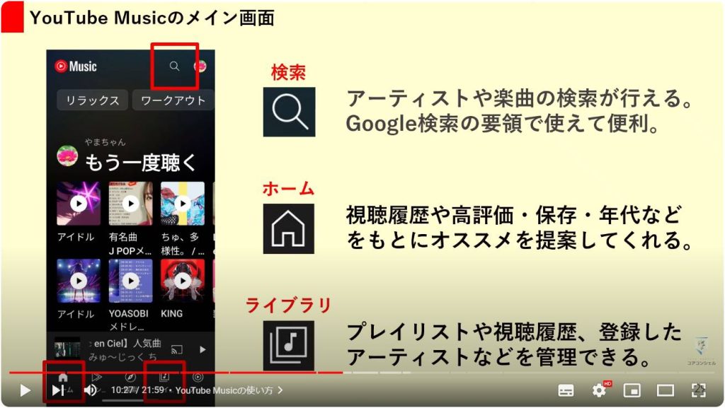 YouTube Musicの使い方とYouTubeとの違い：YouTube Musicの使い方