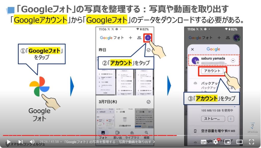 iCloud写真/Googleフォトの3つの整理方法：「Googleフォト」の写真を整理する/写真や動画を取り出す