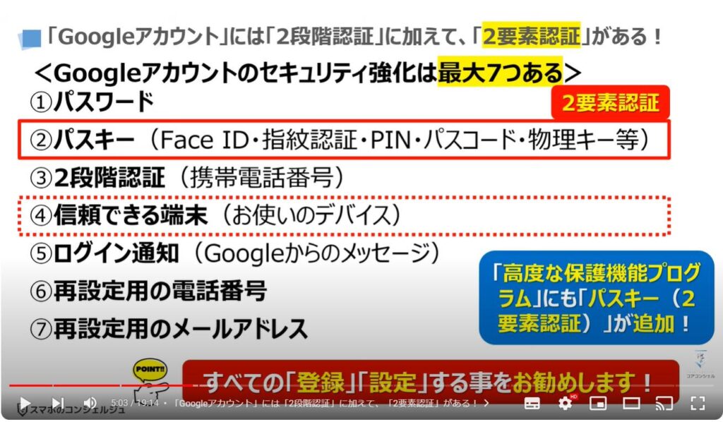 「アカウント」を守る強力な機能：「Googleアカウント」には「2段階認証」に加えて、「2要素認証」がある！