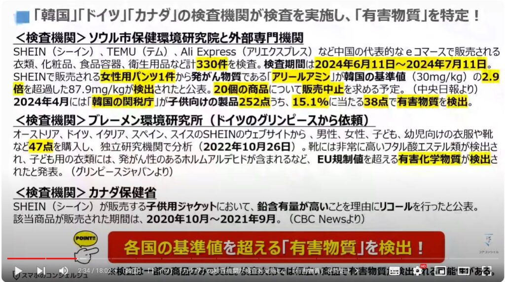 中国発の激安通販サイトの危険性：「韓国」「ドイツ」「カナダ」の検査機関が検査を実施し、「有害物質」を特定！