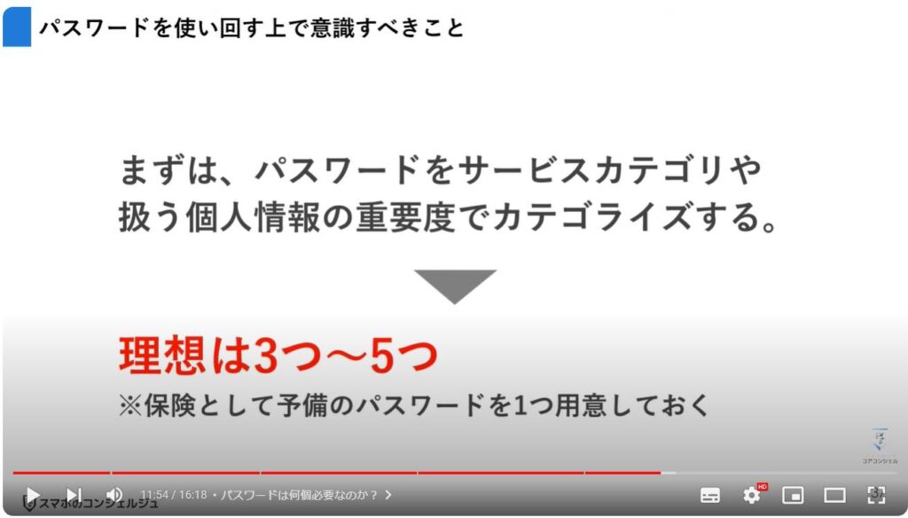 正しいパスワードの決め方：パスワードは何個必要なのか？