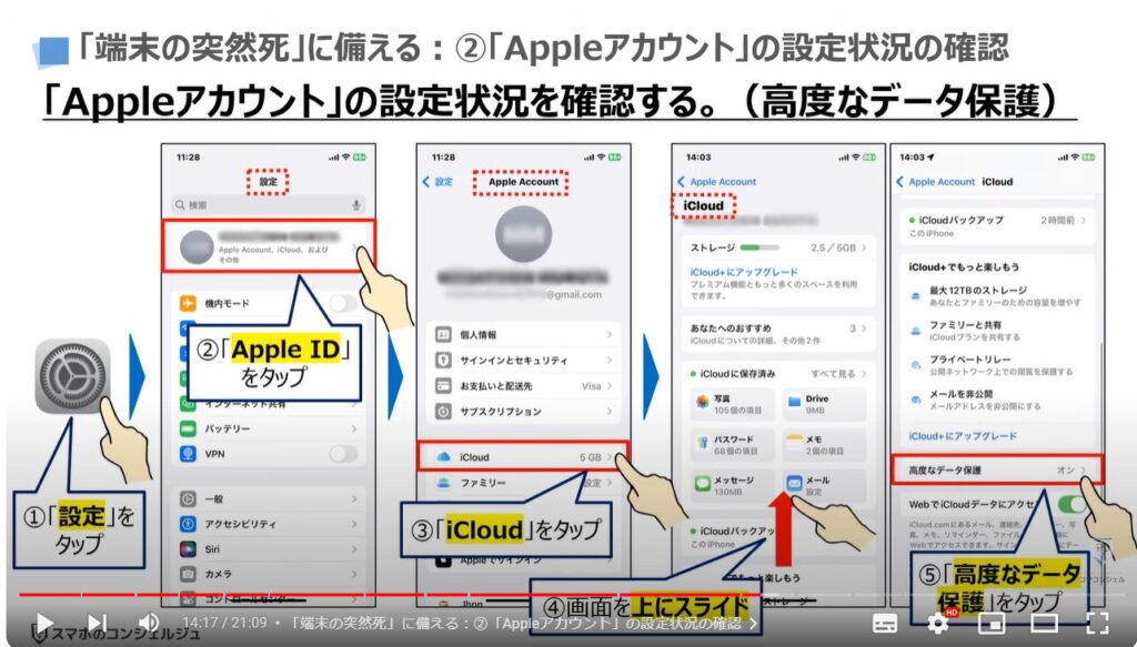 新しい端末だけでスマホを復元する方法：「端末の突然死」に備える：②「Appleアカウント」の設定状況の確認