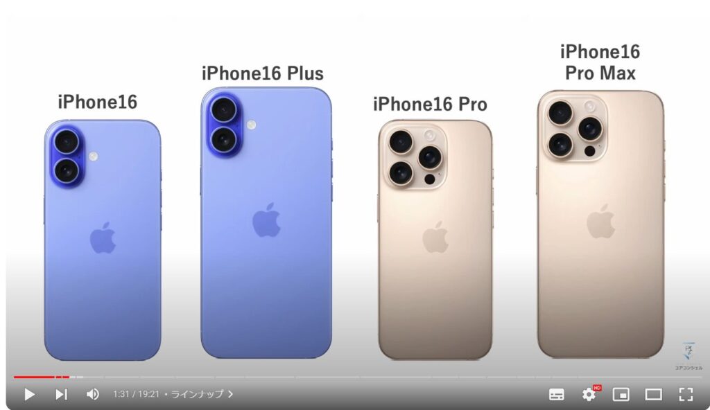 iPhone16シリース vs Pixel9シリーズ：iPhone16シリーズの特徴