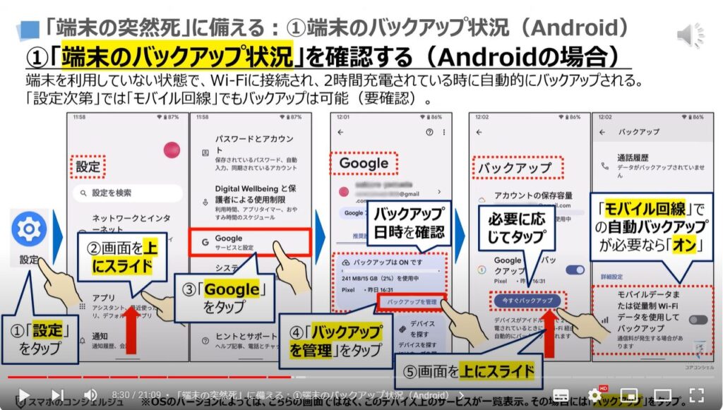 新しい端末だけでスマホを復元する方法：「端末の突然死」に備える：①端末のバックアップ状況（Android）