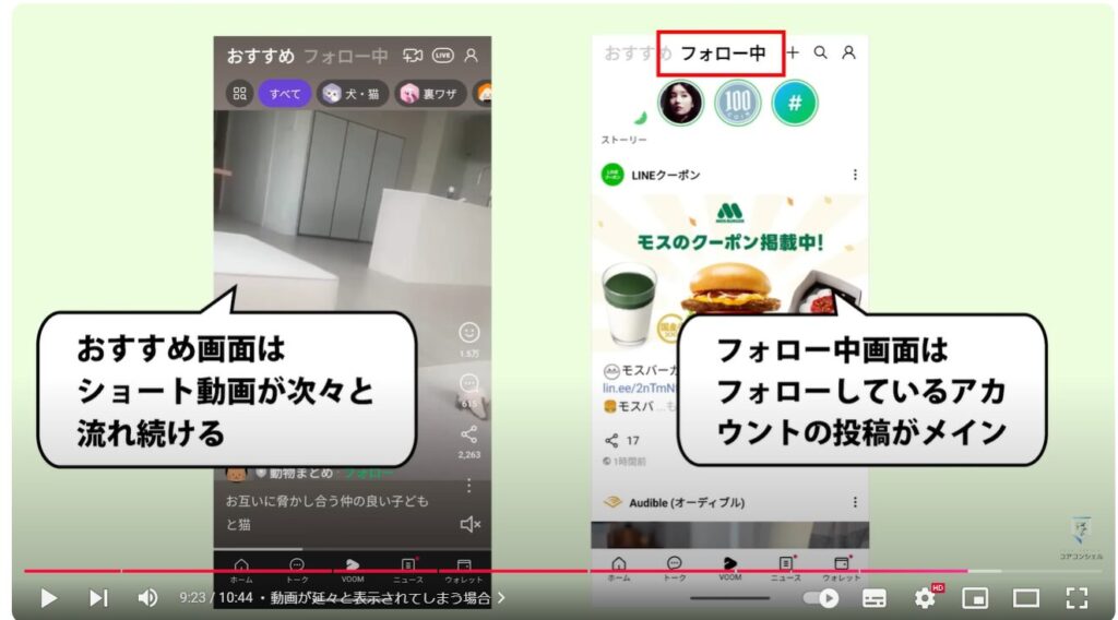 LINEVOOMの自動フォロー：動画が延々と表示されてしまう場合