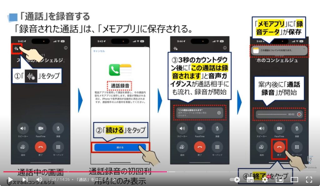 iPhoneの通話録音：「通話」を録音する