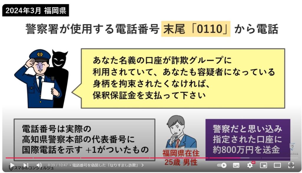 絶対に出てはいけない危険な電話番号：電話番号を偽装した「なりすまし詐欺」