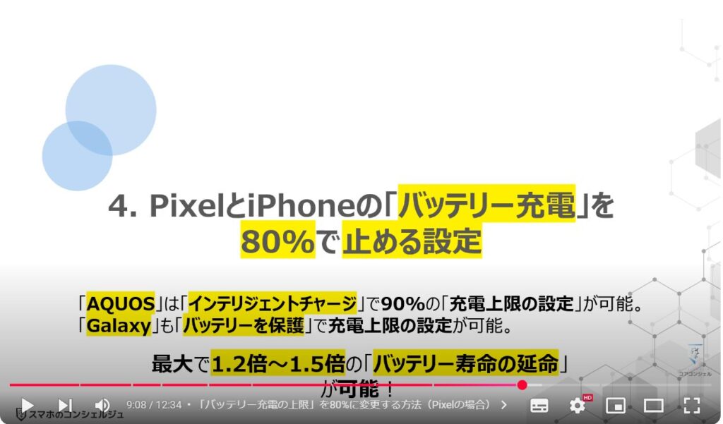 バッテリー充電の正しい方法：PixelとiPhoneの「バッテリー充電」を80%で止める設定