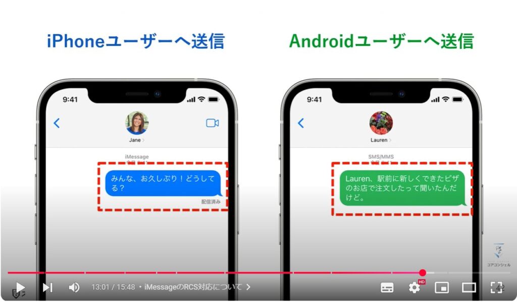 EメールとSMSの違い：iMessageのRCS対応について