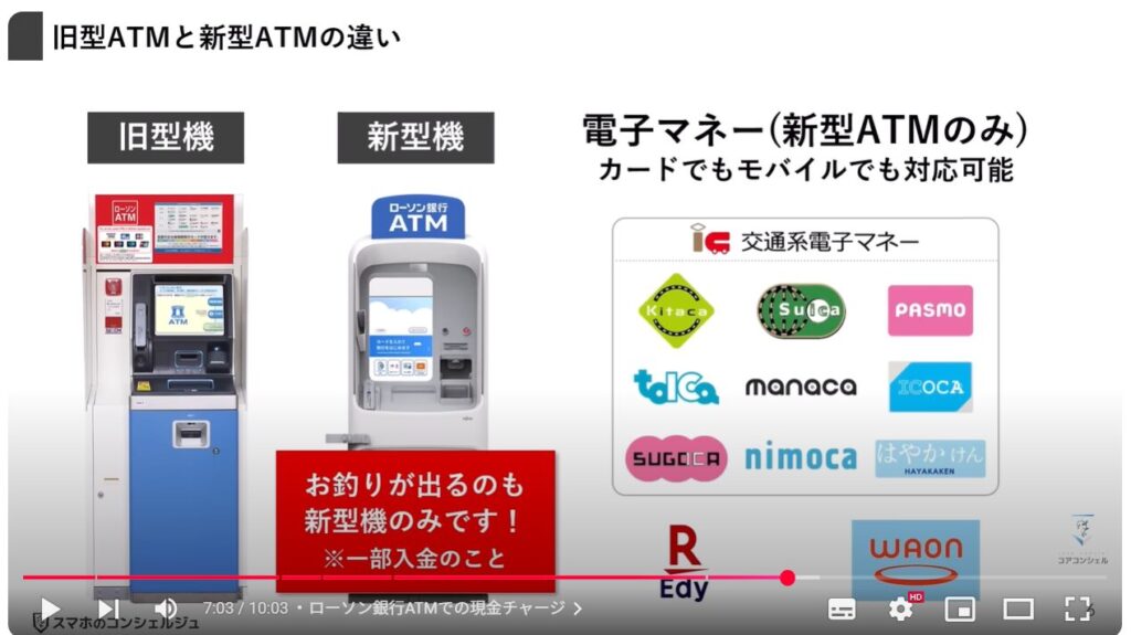キャッシュレス決済の現金チャージ:ローソン銀行ATMでの現金チャージ
