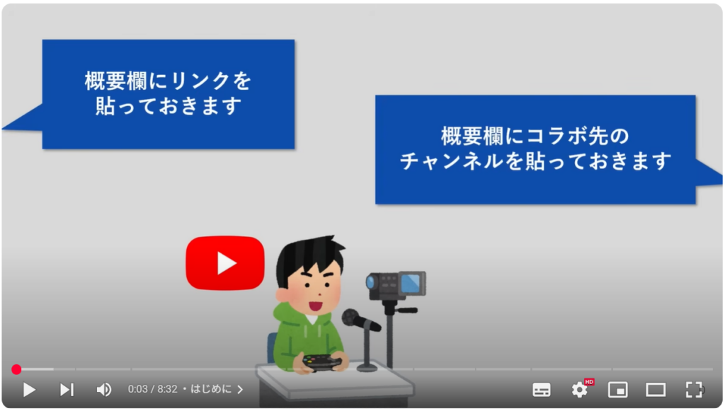 YouTubeの概要欄の表示方法