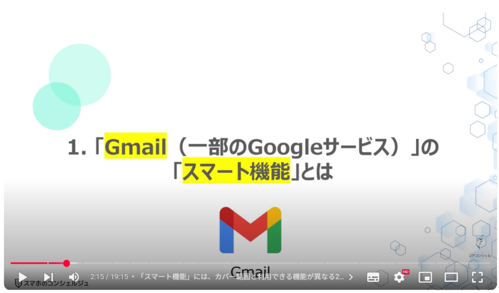 「Gmail」の「スマート機能」「Google Worksplaceのスマート機能」：「Gmail（一部のGoogleサービス）」の「スマート機能」とは
