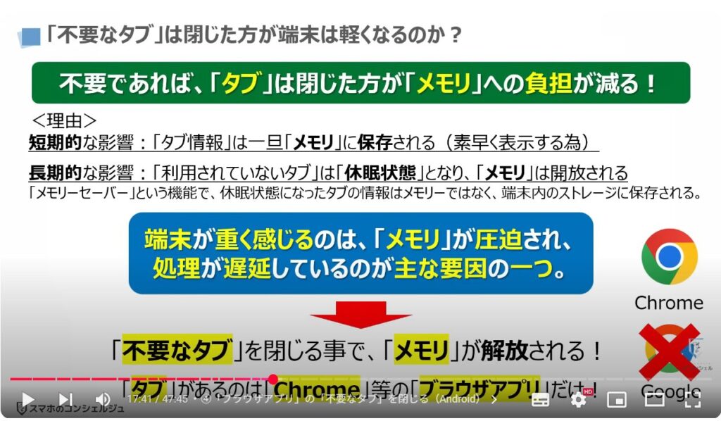 重くなったスマホを軽くする方法(Android & iPhone):「不要なタブ」は閉じた方が端末は軽くなるのか?