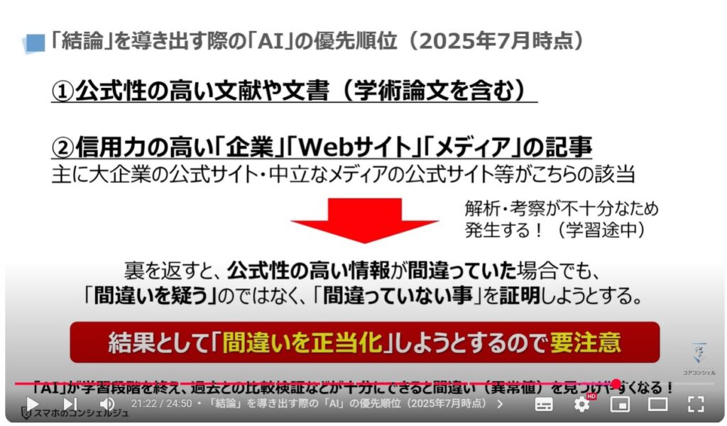 AIの正しい知識とAIの間違いを見抜く方法：「結論」を導き出す際の「AI」の優先順位（2025年7月時点）