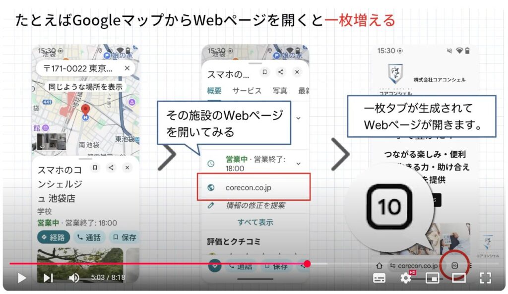 Chromeの検索窓：ちなみにタブはきちんと整理しましょう