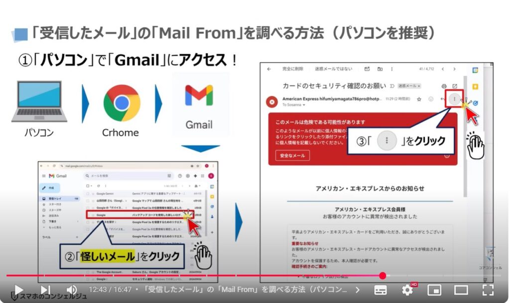 メールアドレスの偽装は可能!偽装の手口と今できる対策:「受信したメール」の「Mail From」を調べる方法(パソコンを推奨)