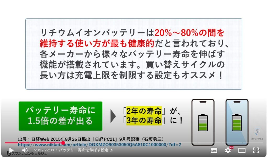 最初にすべきおすすめ初期設定:バッテリー寿命を伸ばす設定