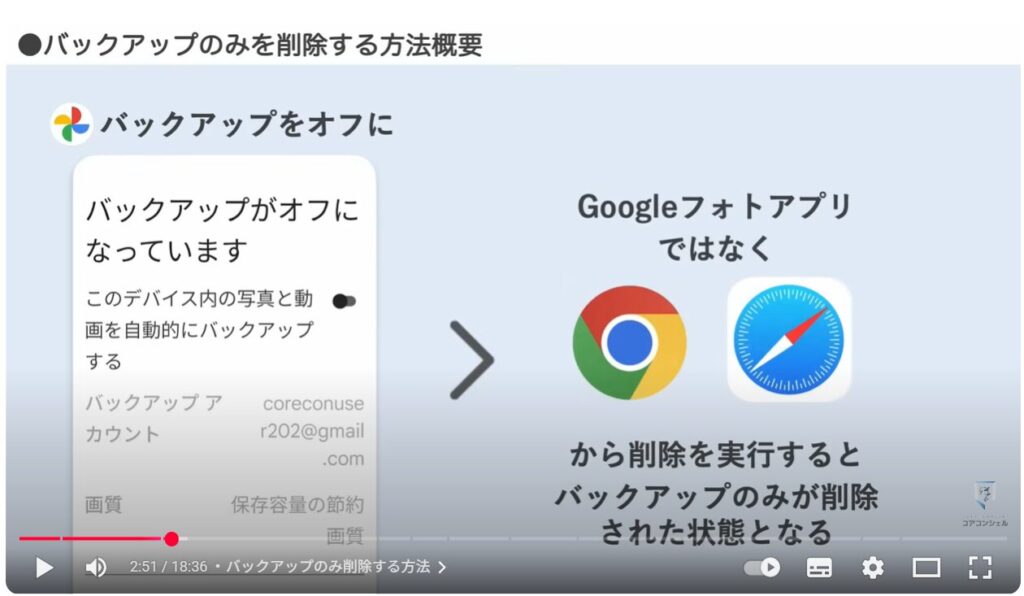 Googleフォトの写真だけを削除する方法：バックアップのみ削除する方法