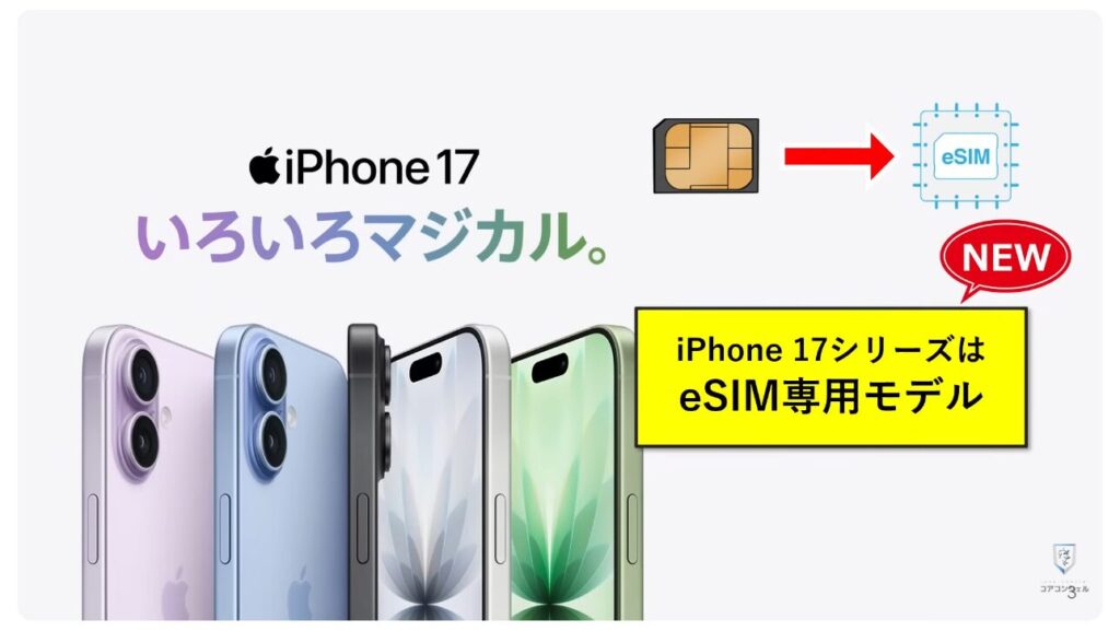 物理SIMとeSIMの違い:iPhone 17がeSIM専用モデルに...