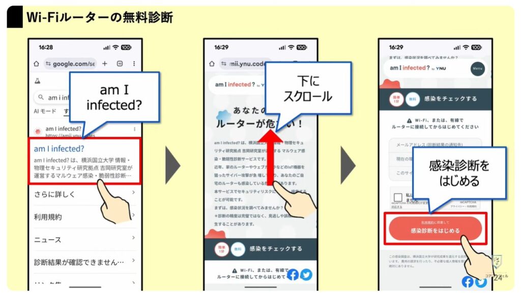 Wi-Fiの寿命と無料診断:am I infected?の使い方