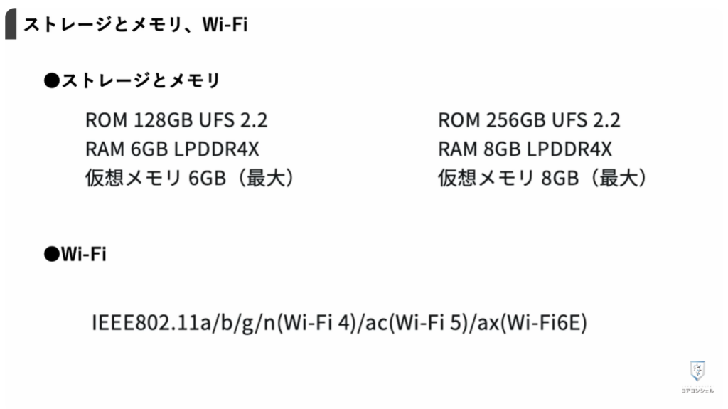 AQUOS sense10発表：ストレージサイズによりメモリが異なる