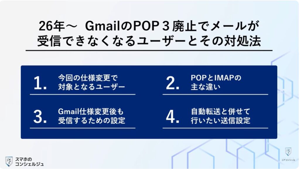 Gmailが受信できなくなる