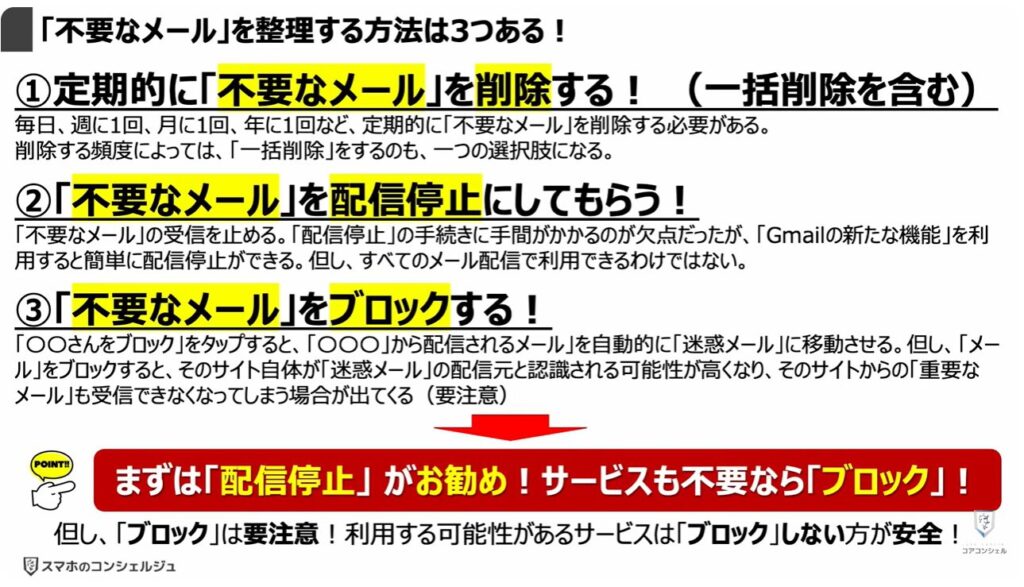 Gmailの大掃除（不要なメールの登録解除と一括削除）：「不要なメール」を整理する方法は3つある！