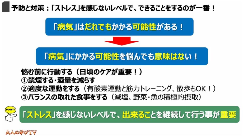 50歳以上で3人に1人が発症（帯状疱疹）：予防と対策：「ストレス」を感じないレベルで、出来ることをするのが一番！