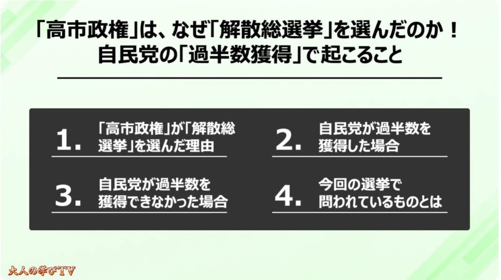 なぜ今「解散」なのか？「高市政権」の狙いとは