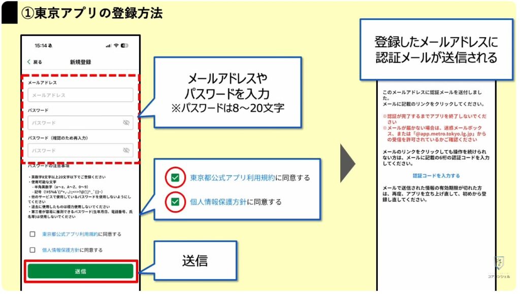 東京アプリで1.1万円相当を付与:東京アプリの登録手順