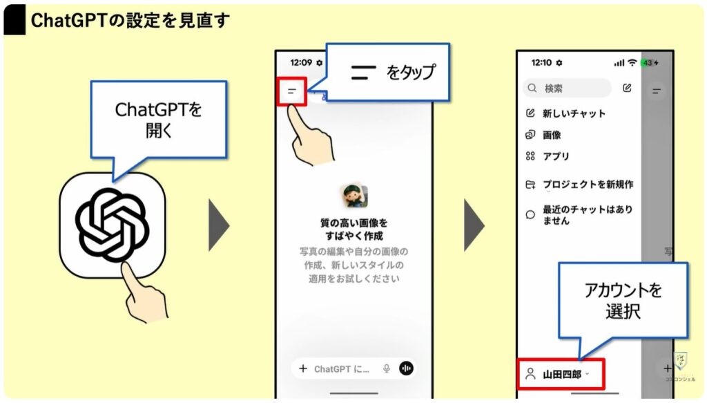 ChatGPTやGeminiで絶対にやってはいけない3つの注意点：ChatGPTのプライバシー設定