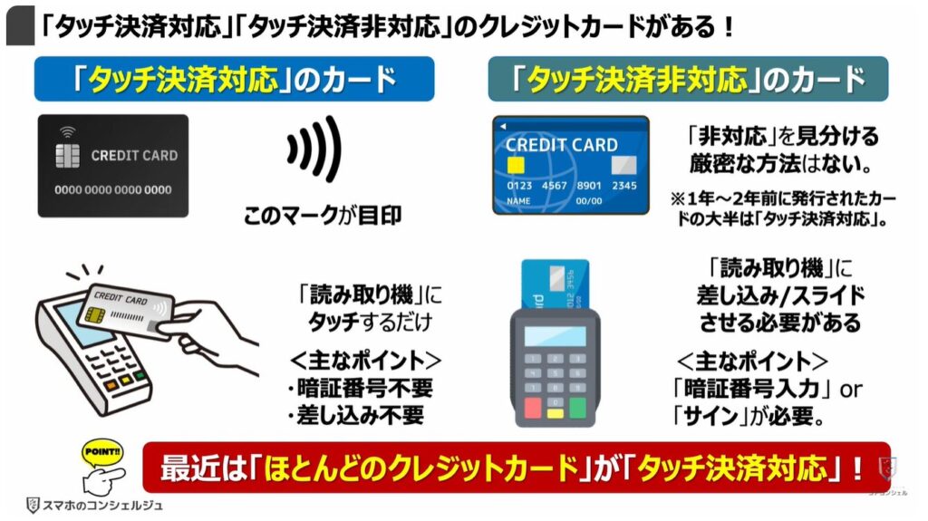 タッチ決済対応のクレジットカードは危険：「タッチ決済対応」「タッチ決済非対応」のクレジットカードがある！